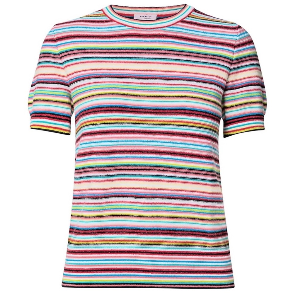 NWOT Akris Multi colored T-shirt sweater - Size 6 GOES WITH EVERYTHING!
